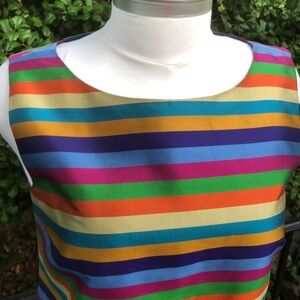 Talbots silk multi stripe top so 10